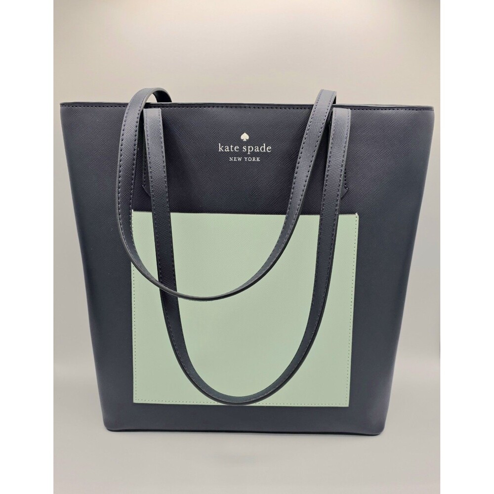 Kate Spade New York Navy Large Tote Bag Colorblock K8213 Retail $359 NWOT